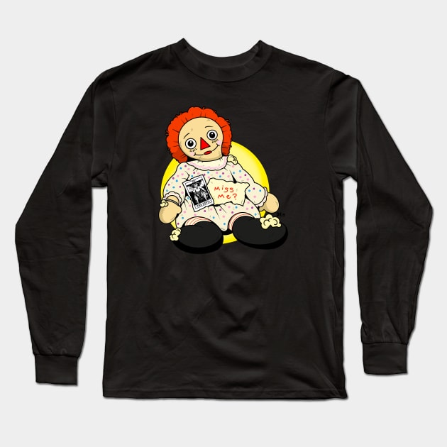 The Real Annabelle Doll Horror Toys Long Sleeve T-Shirt by DiLoDraws